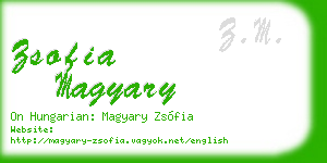 zsofia magyary business card